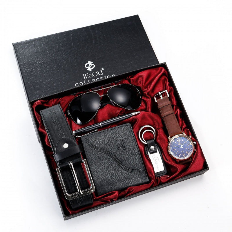 Men’s Classic Gift Set – Watch, Belt & Wallet with Gift Box