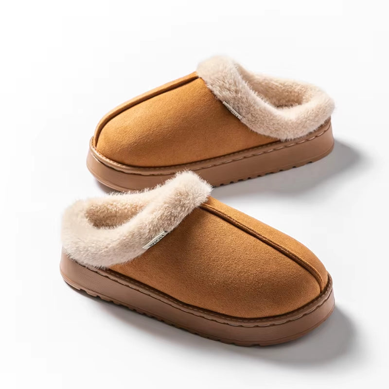 ☁️ Cloud Luxe – Plush Unisex Slippers with Cushioned Winter Soles 🖤✨