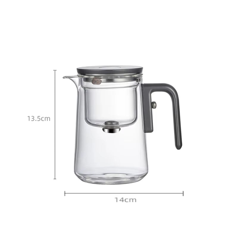 🍵✨ Steep. Click. Sip. – Magnetic Glass Tea Pot with One-Touch Tea Separation 🌿