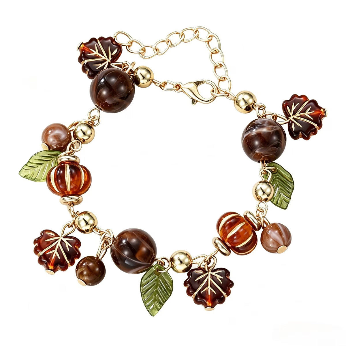 ๐โจ Autumn Glow โ Maple Leaf Charm Bracelet for Fall & Thanksgiving ๐งก๐ซ