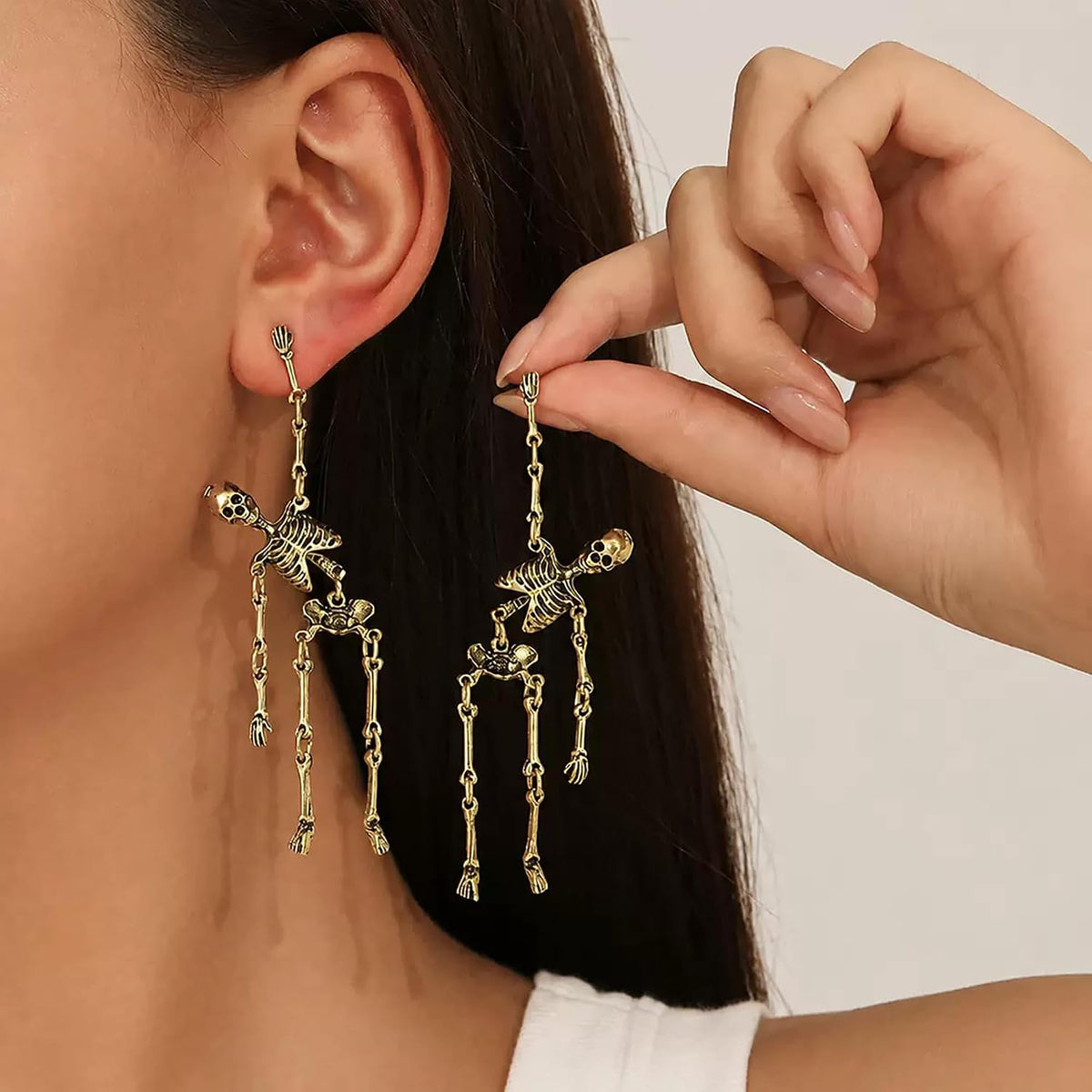 Halloween Earrings for Women Gothic Punk Skull Halloween Jewelry