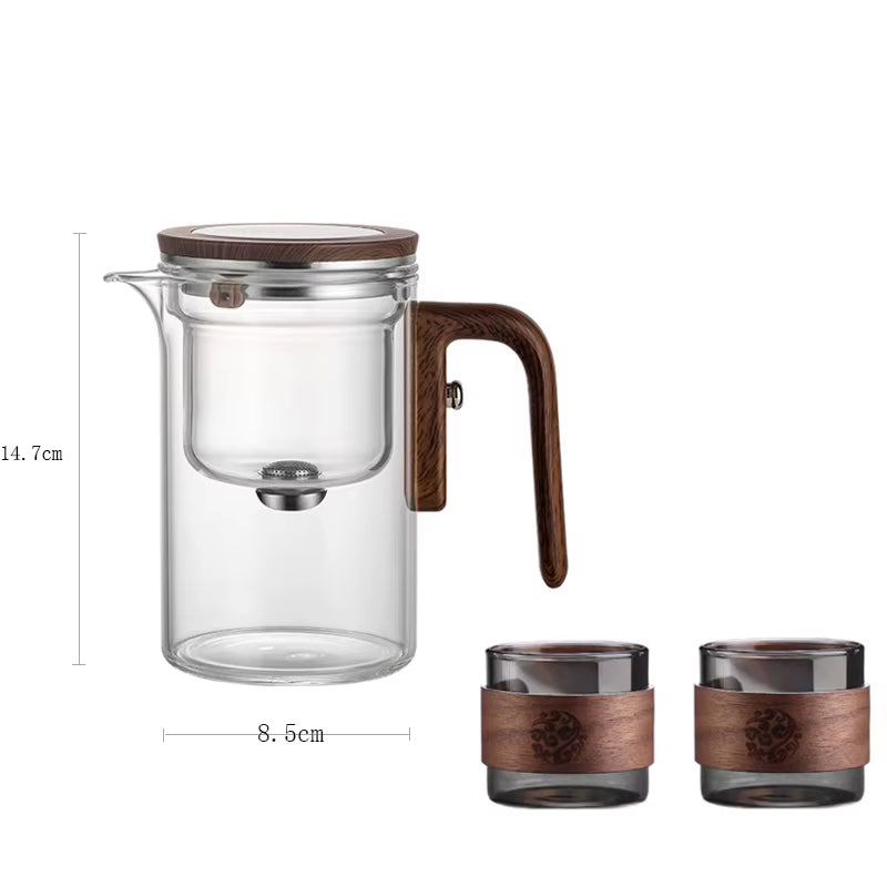 🍵✨ Steep. Click. Sip. – Magnetic Glass Tea Pot with One-Touch Tea Separation 🌿