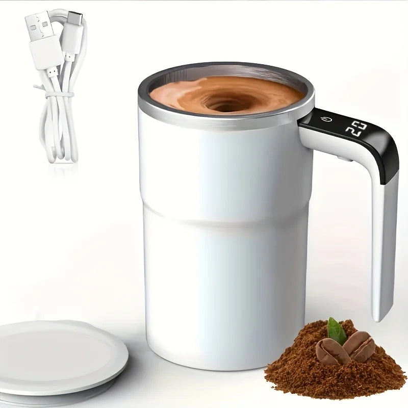 Revolutionary Smart Temperature Control Automatic Stirring Coffee Cup - Your Ultimate Rechargeable & Portable Travel Mug