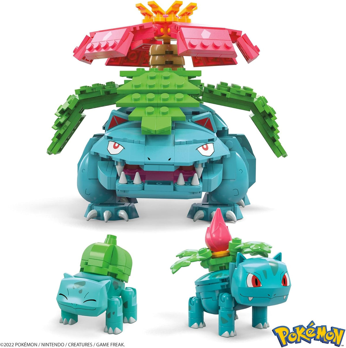 🎮🌿 MEGA Pokémon Bulbasaur Evolution Building Set – 622 Pieces, 3 Poseable Characters & Epic Pokémon Adventure Toy 💚✨