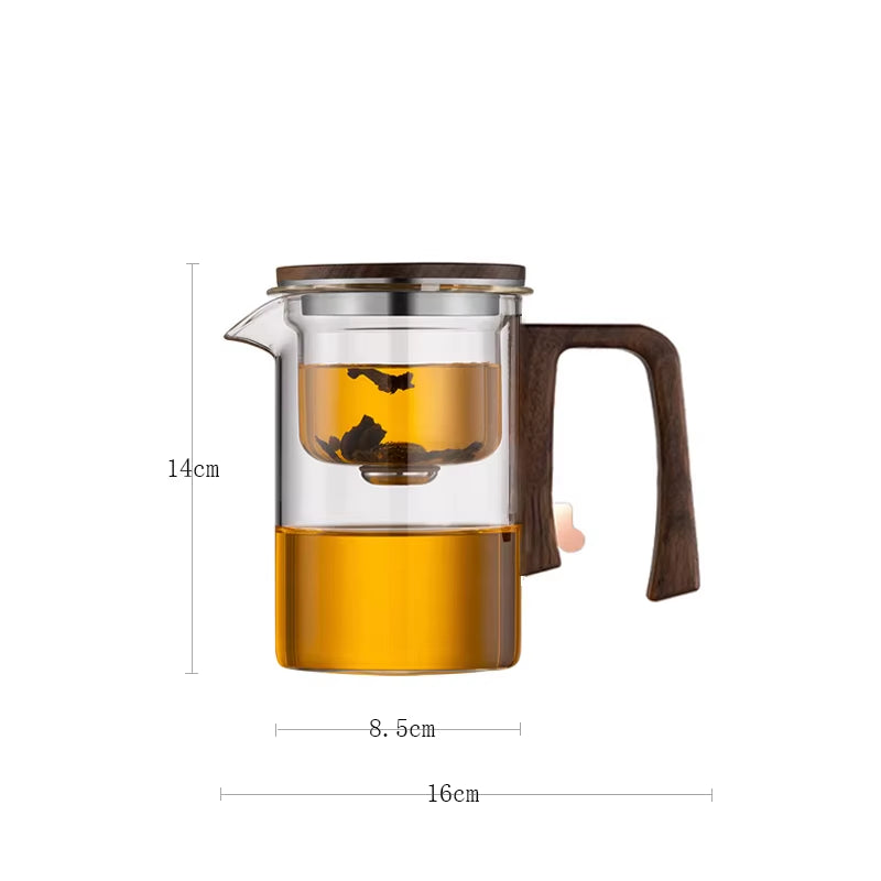 🍵✨ Steep. Click. Sip. – Magnetic Glass Tea Pot with One-Touch Tea Separation 🌿