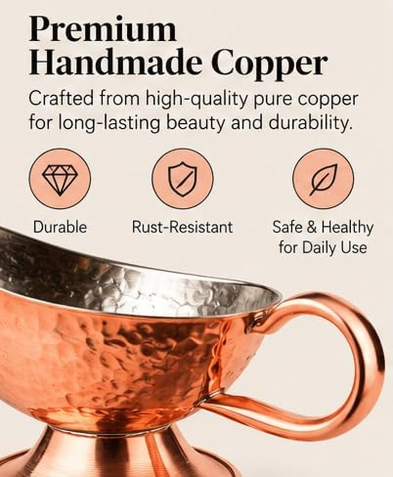 ๐งก๐ Copper Charm โ Handmade Turkish Copper Gravy Boat for Holiday Feasts โจ๐ฅ