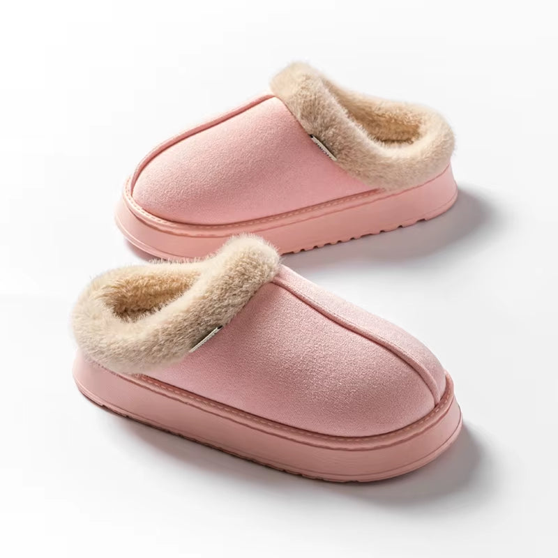 ☁️ Cloud Luxe – Plush Unisex Slippers with Cushioned Winter Soles 🖤✨