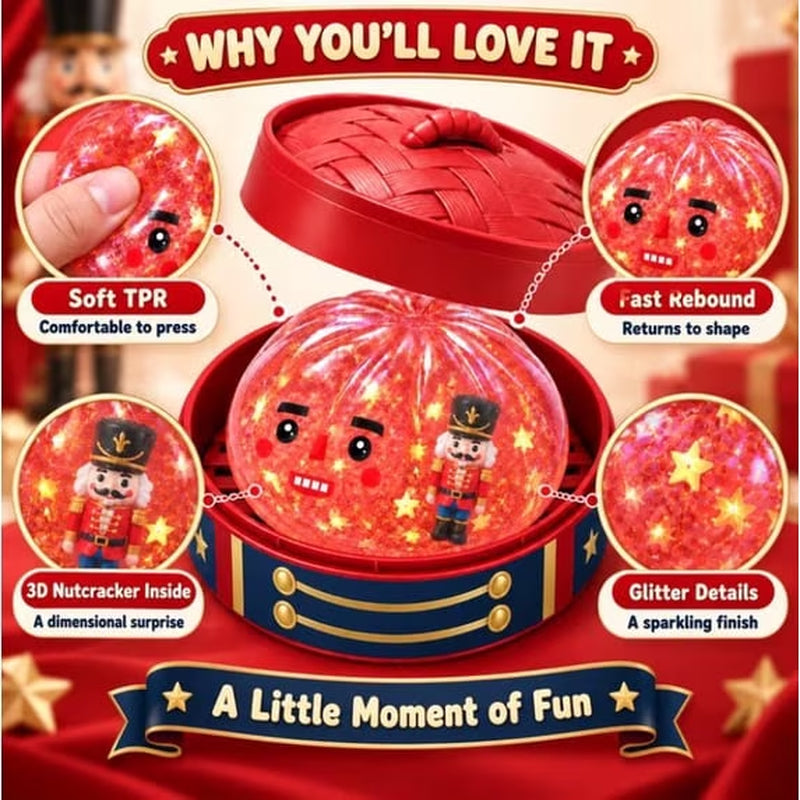 🎄 Giant Glitter Dumpling Squishy – Nutcracker Edition | Mystery Christmas Squishy Box