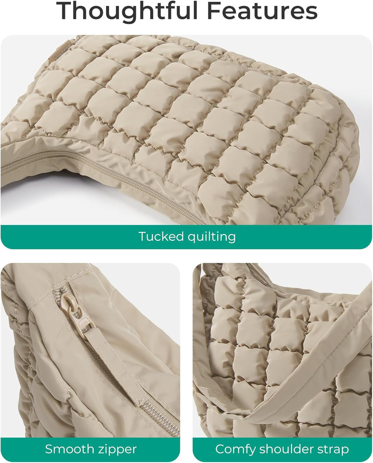 👜✨ Quilted Chic Crossbody Bag for Women – Stylish Travel Purse & Versatile Hobo Shoulder Bag 💕🌸