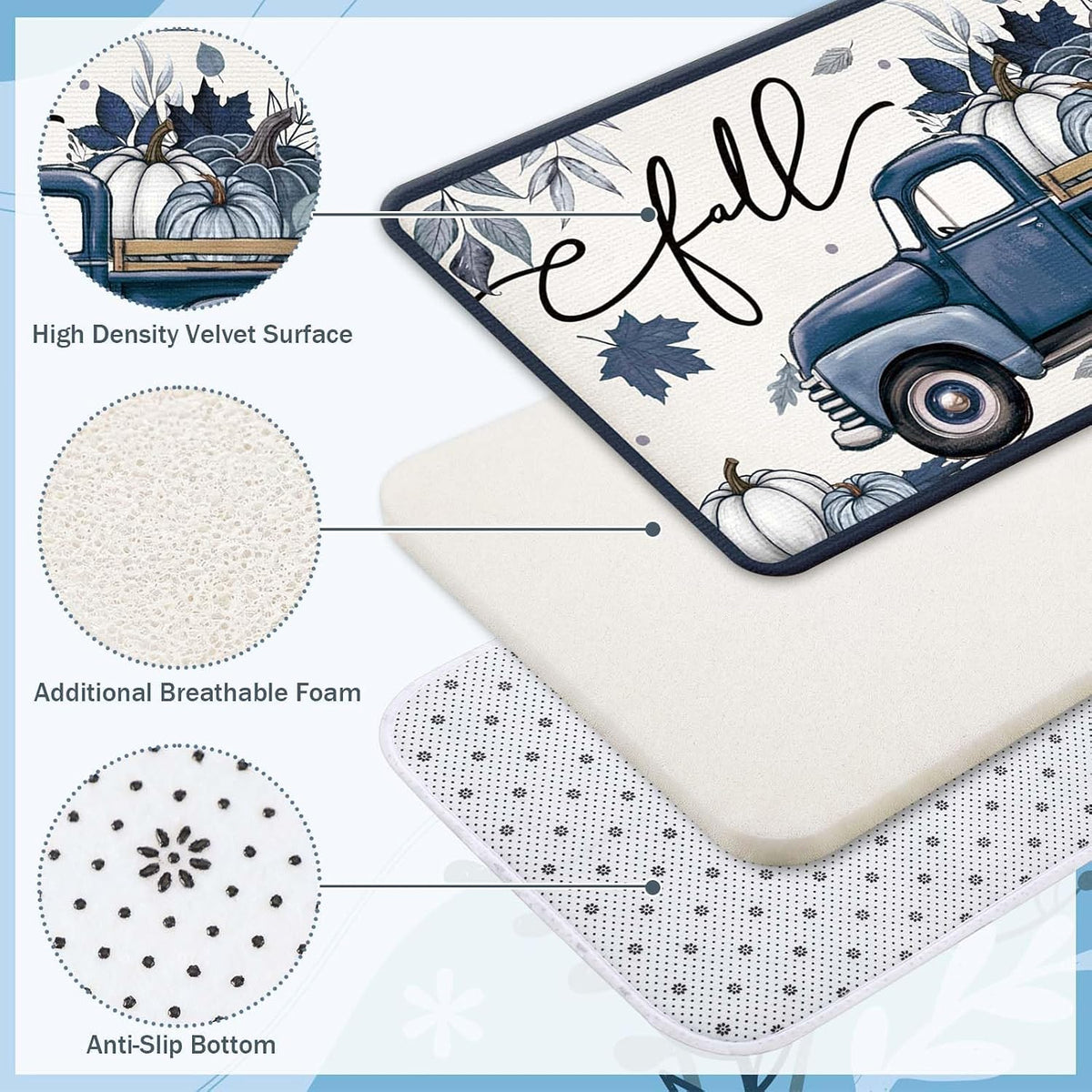 ππ Harvest Blues β 8-Piece Pumpkin Bathroom DΓ©cor Set for Fall ππ