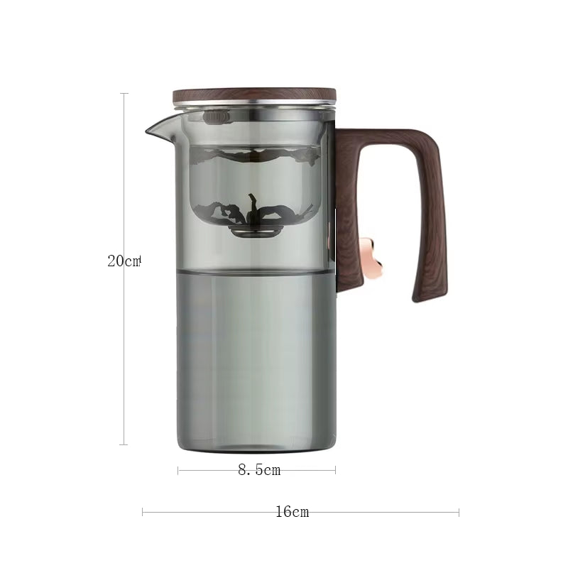 🍵✨ Steep. Click. Sip. – Magnetic Glass Tea Pot with One-Touch Tea Separation 🌿
