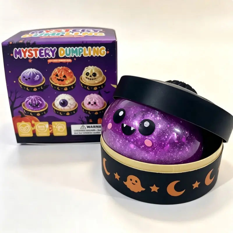 Halloween Cute Scary Ghost Maruko Mochi Squishy Toy Set - Soft Stretchy Squeeze Stress Relief Fidget Toys, Mini Portable Kids Sensory Item, Party Treat Bag Filler & Quirky Whimsical Gifts