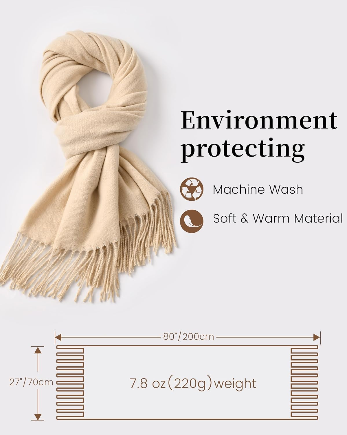 🧣✨ Cozy Luxe Winter Scarf for Women – Soft Blanket Wrap, Elegant Shawl & Chic Cold-Weather Accessory 🤎❄️