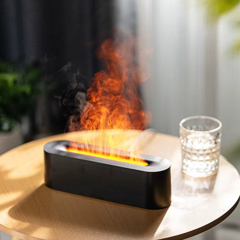 π₯β¨ FlameGlow Aromatherapy Diffuser β Colorful Flame-Effect Humidifier with Cool Mist & Timer πΏπ§