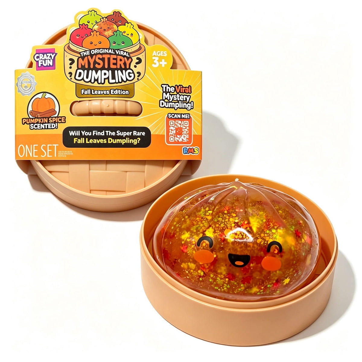 🍂 RMS Giant Glitter Dumpling – Fall Leaves Edition | Mystery Squishy with Rare Leaf-Filled Surprise