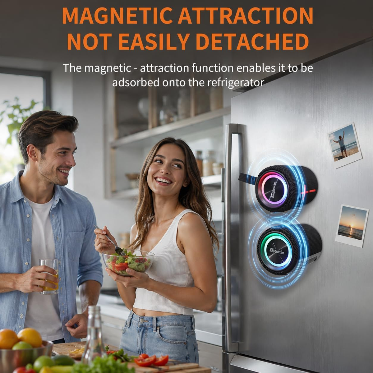 Elevate Your Audio Experience with the 2-in-1 Magnetic Splittable Bluetooth Speaker - Waterproof, 20W Stereo Sound, and 24-Hour Playtime for Home, Outdoor Adventures, and Travel!