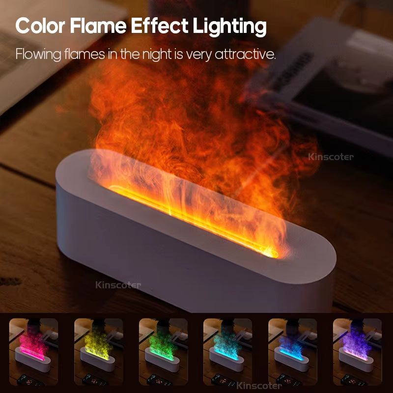π₯β¨ FlameGlow Aromatherapy Diffuser β Colorful Flame-Effect Humidifier with Cool Mist & Timer πΏπ§