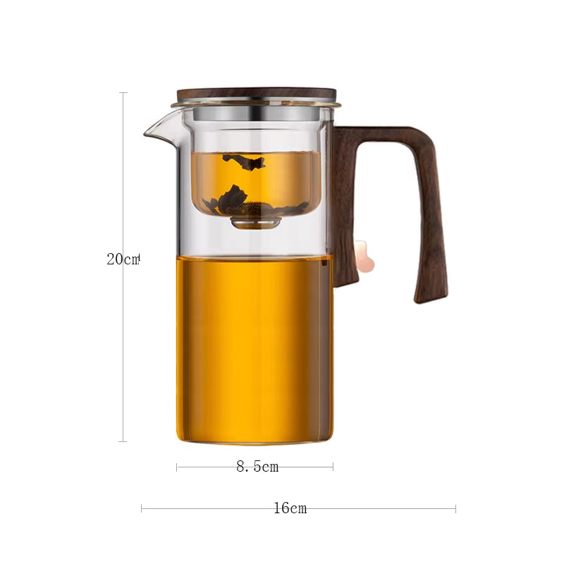 🍵✨ Steep. Click. Sip. – Magnetic Glass Tea Pot with One-Touch Tea Separation 🌿
