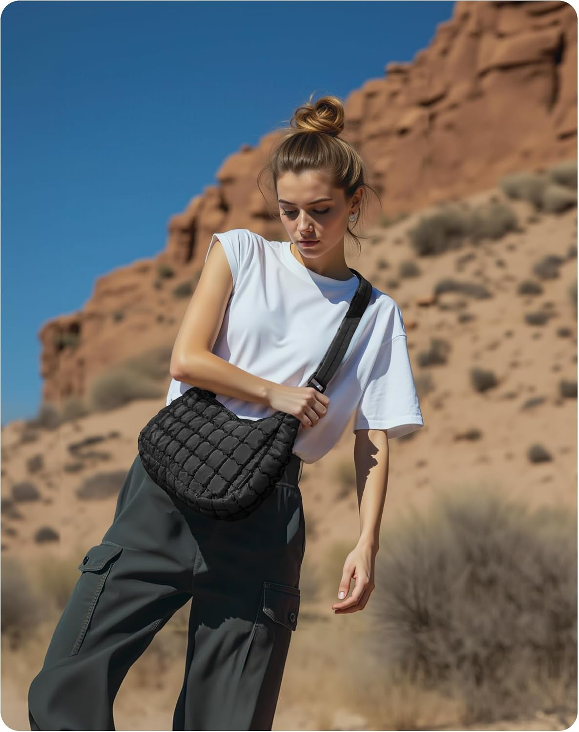 👜✨ Quilted Chic Crossbody Bag for Women – Stylish Travel Purse & Versatile Hobo Shoulder Bag 💕🌸