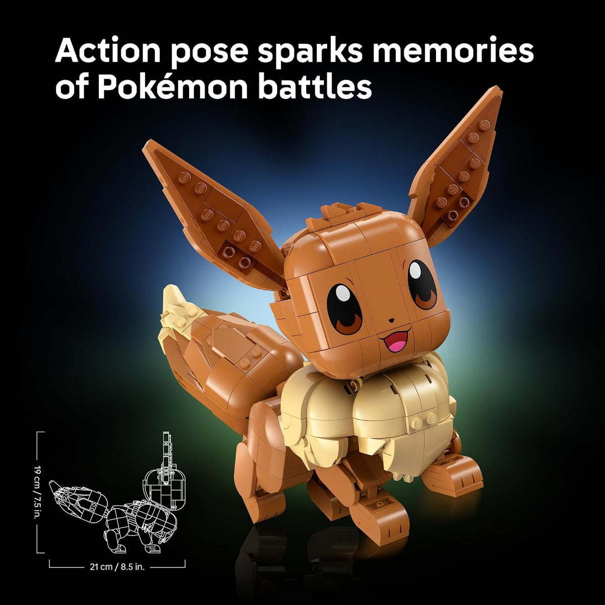 🧸🤎 LEGO Pokémon Eevee (72151) – Collectible Building Set & Adorable Pokémon Display Model ✨🎮