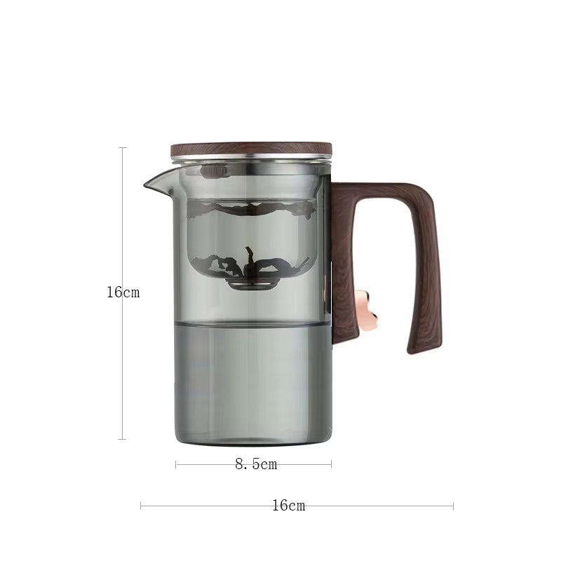 🍵✨ Steep. Click. Sip. – Magnetic Glass Tea Pot with One-Touch Tea Separation 🌿