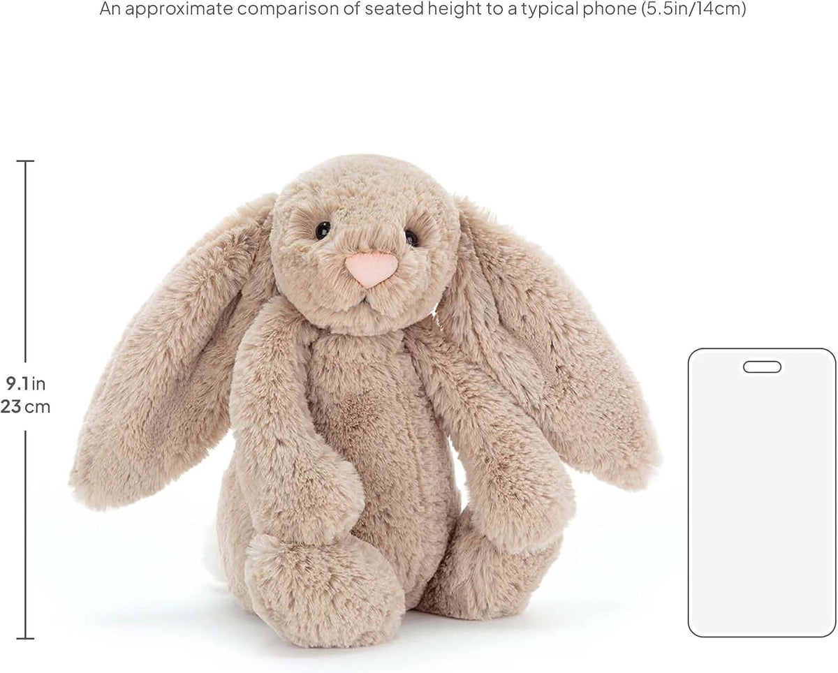 🐰🤎 Bashful Beige Bunny – Medium 12” Ultra-Soft Plush Stuffed Animal & Cuddly Gift 🎁✨