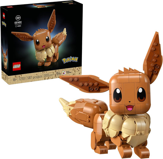 🧸🤎 LEGO Pokémon Eevee (72151) – Collectible Building Set & Adorable Pokémon Display Model ✨🎮