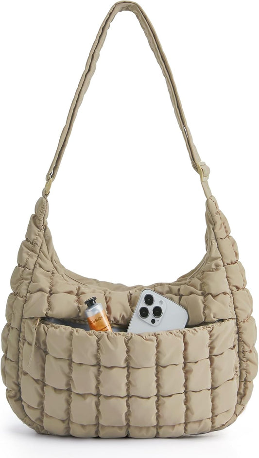 👜✨ Quilted Chic Crossbody Bag for Women – Stylish Travel Purse & Versatile Hobo Shoulder Bag 💕🌸
