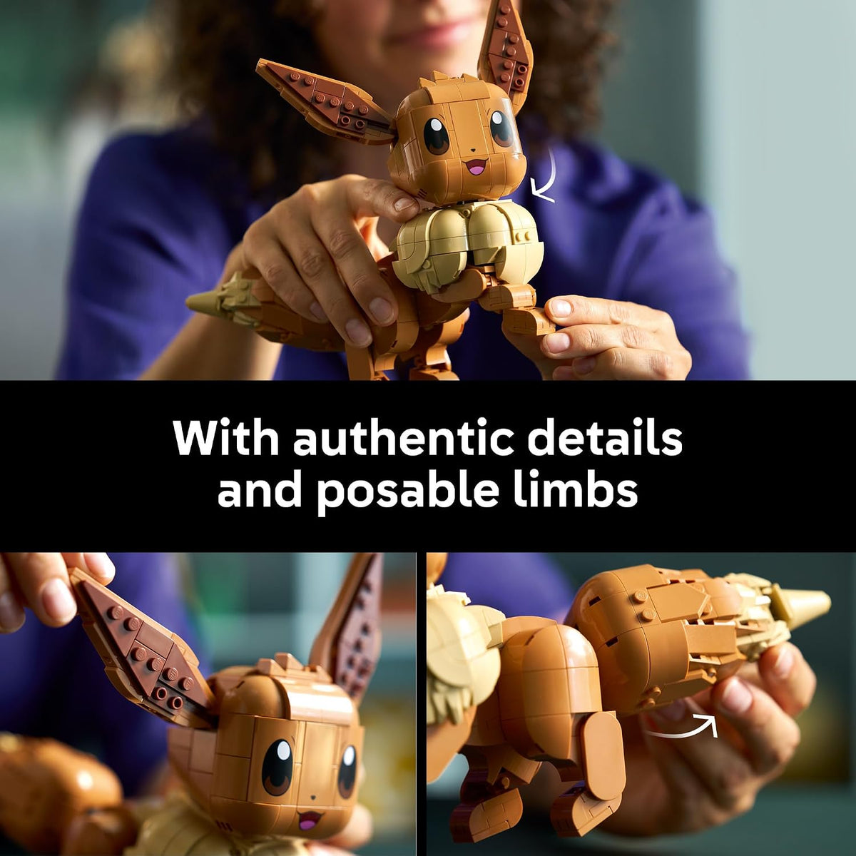 🧸🤎 LEGO Pokémon Eevee (72151) – Collectible Building Set & Adorable Pokémon Display Model ✨🎮