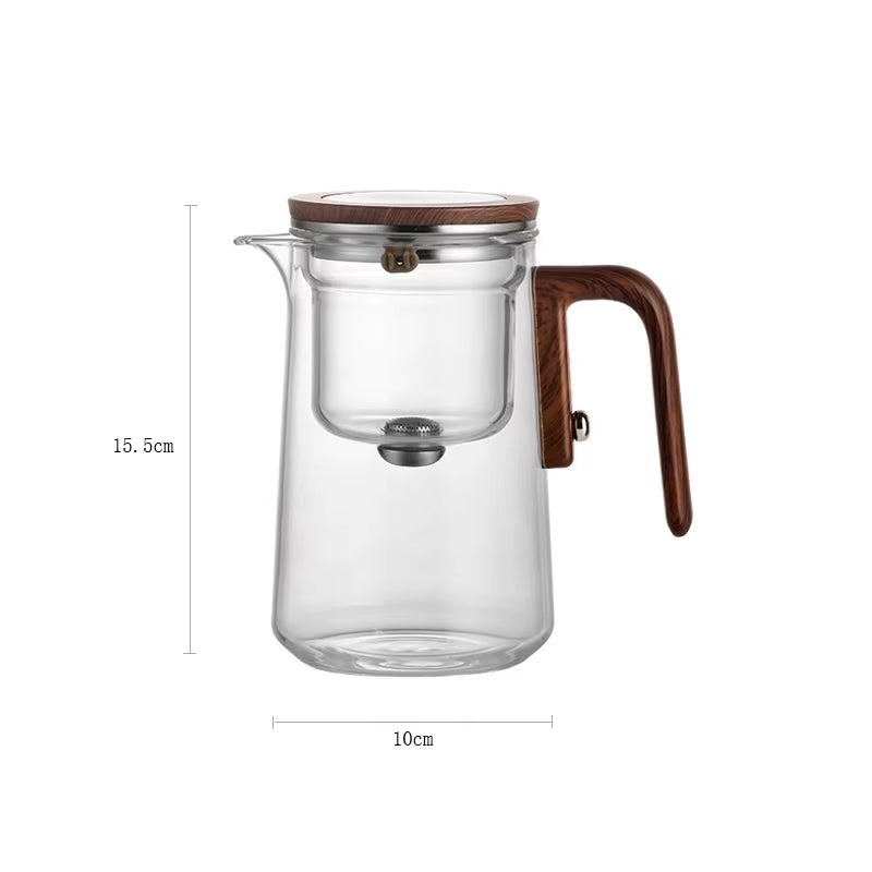 🍵✨ Steep. Click. Sip. – Magnetic Glass Tea Pot with One-Touch Tea Separation 🌿