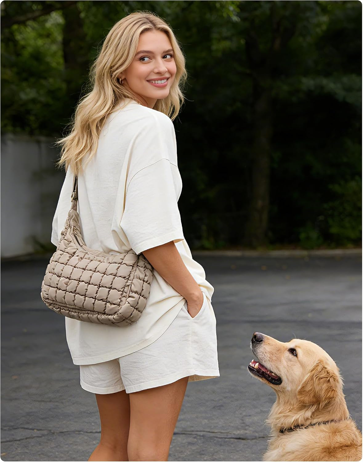 👜✨ Quilted Chic Crossbody Bag for Women – Stylish Travel Purse & Versatile Hobo Shoulder Bag 💕🌸