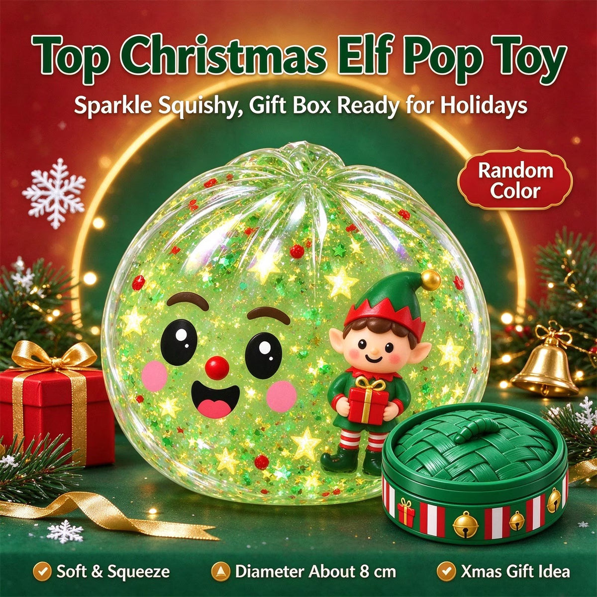 🎁 Christmas Dumpling Squishy Blind Box – Elf Edition | Mystery Squishy with Steamer