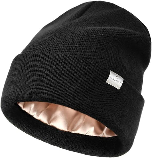 Warm Head, Happy Hair – Satin-Lined Winter Beanie