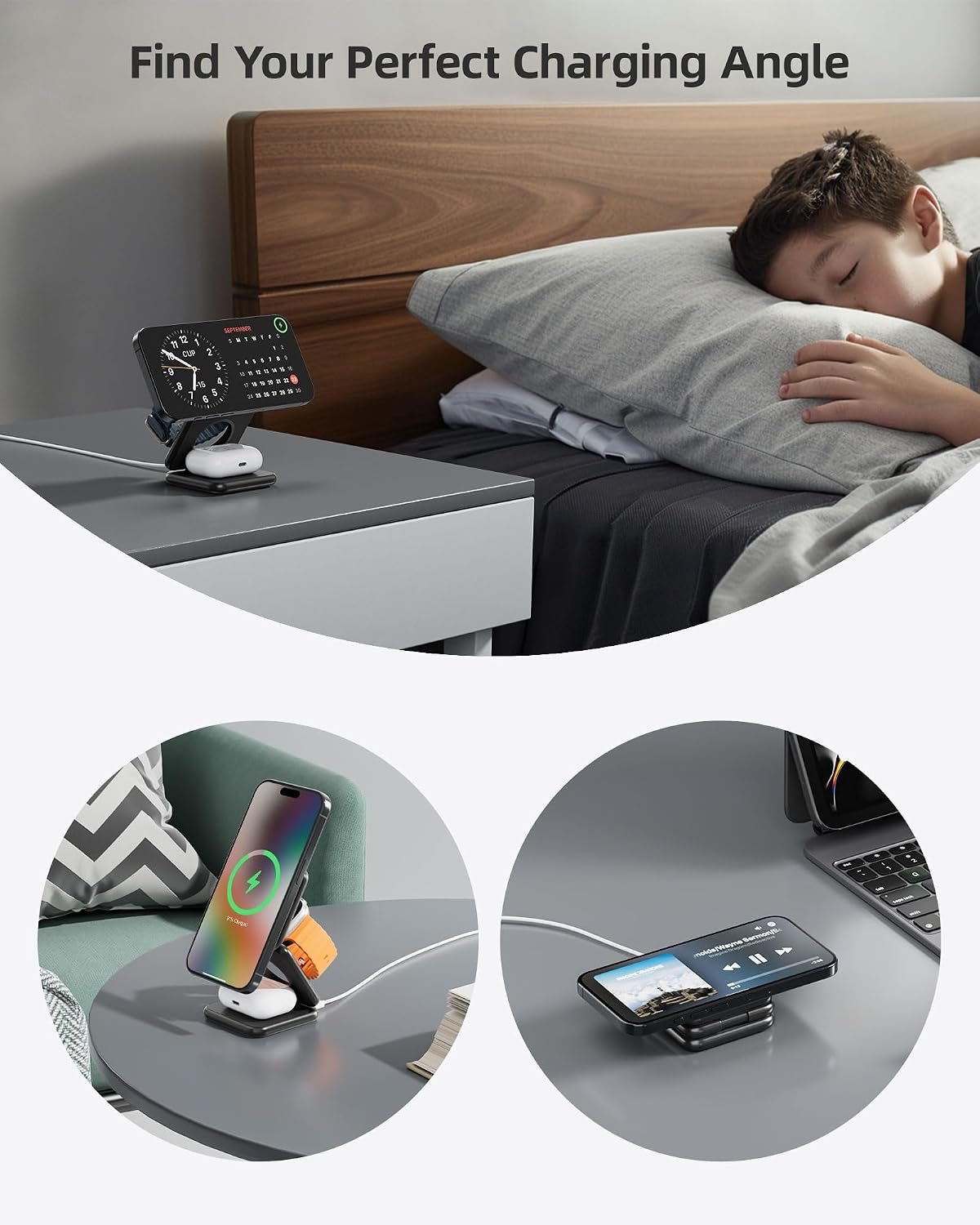 One Charger. Three Devices. Zero Clutter. – KUXIU 3-in-1 Wireless Charging Station
