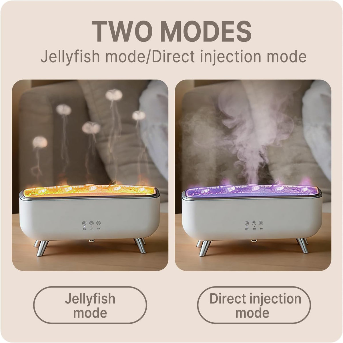 Transform Your Space with the Jellyfish Diffuser Humidifier - 300ML Ultrasonic Aromatherapy Essential Oil Diffuser with Colorful Lighting, Remote Control & 10-Hour Runtime for Large Rooms