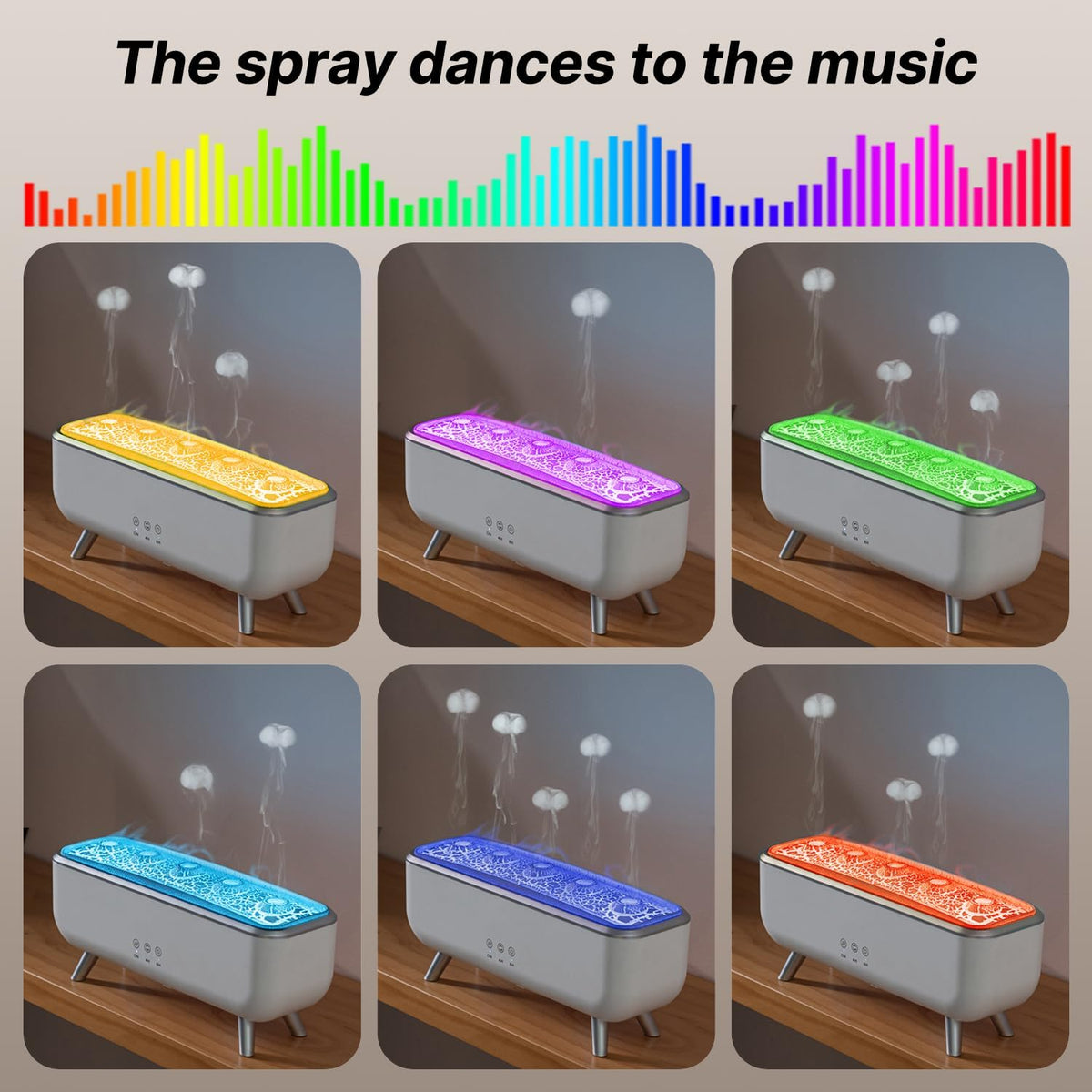 Transform Your Space with the Jellyfish Diffuser Humidifier - 300ML Ultrasonic Aromatherapy Essential Oil Diffuser with Colorful Lighting, Remote Control & 10-Hour Runtime for Large Rooms