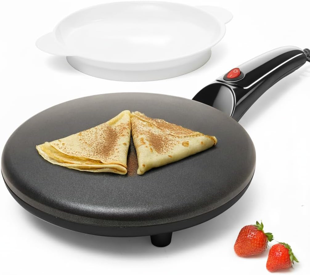 🥞 Easy Crepe Maker – 8" Electric Nonstick Griddle for Crepes & Breakfast