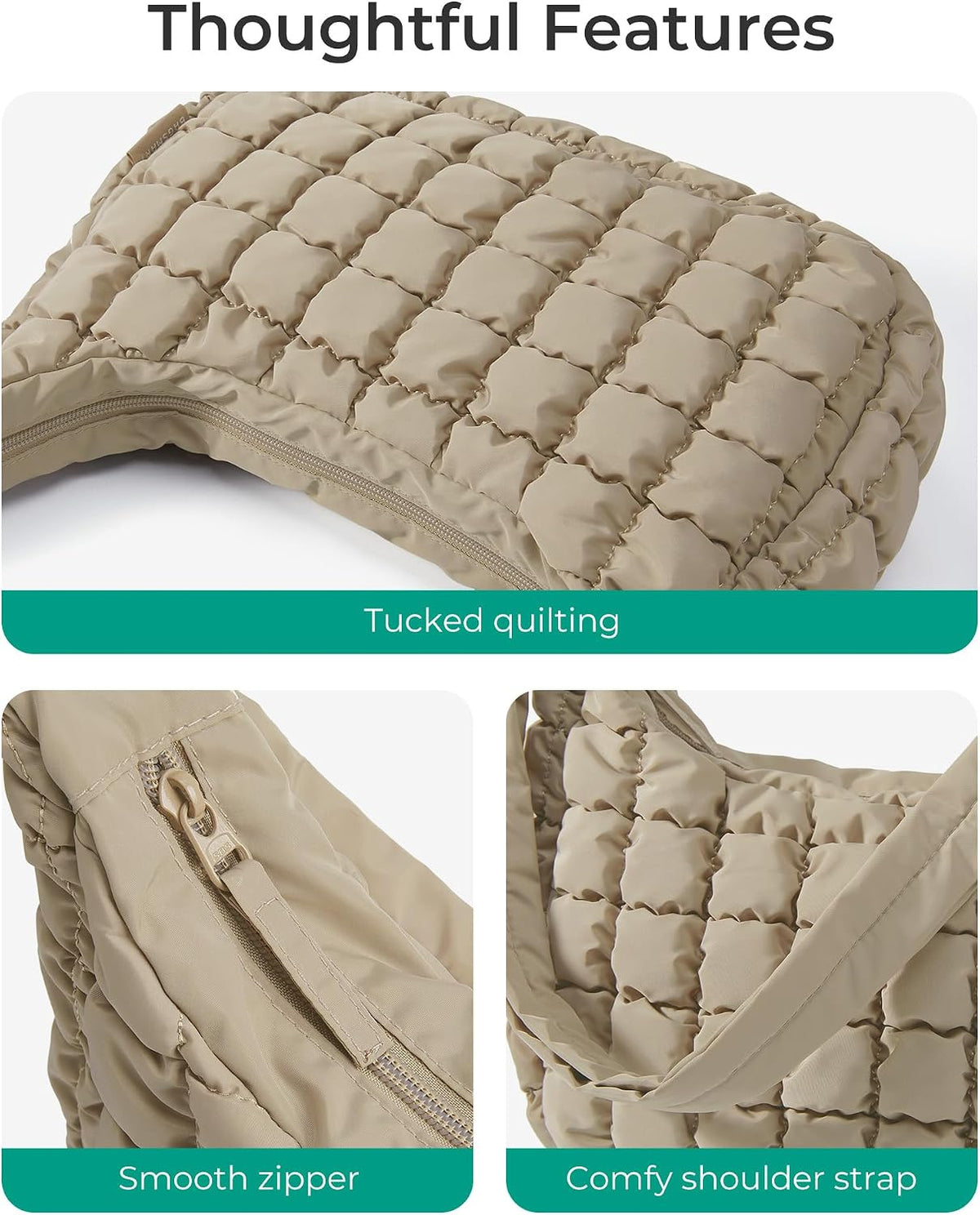 👜✨ Quilted Chic Crossbody Bag for Women – Stylish Travel Purse & Versatile Hobo Shoulder Bag 💕🌸