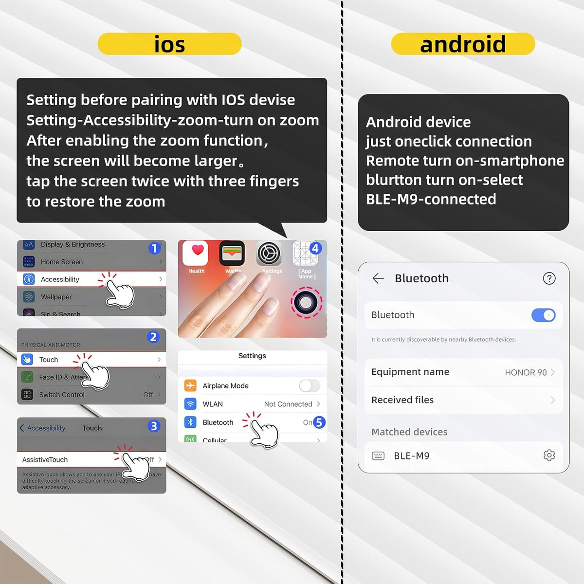 📱✨ TikTok Creator Remote – Bluetooth Camera Shutter, Zoom & Hands-Free Video Scrolling 🎥🔥