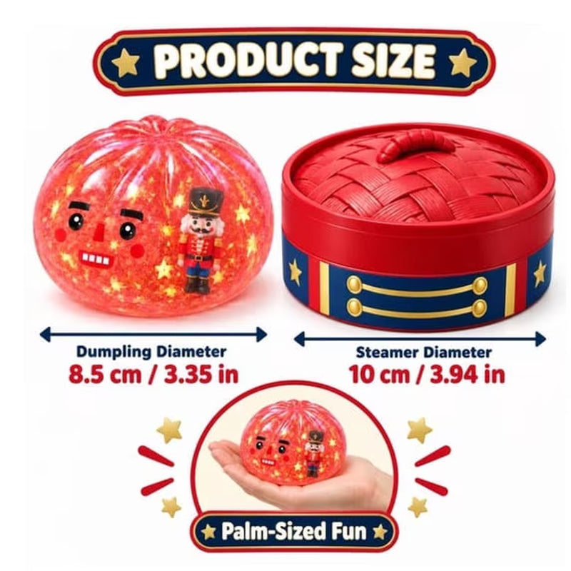 🎄 Giant Glitter Dumpling Squishy – Nutcracker Edition | Mystery Christmas Squishy Box