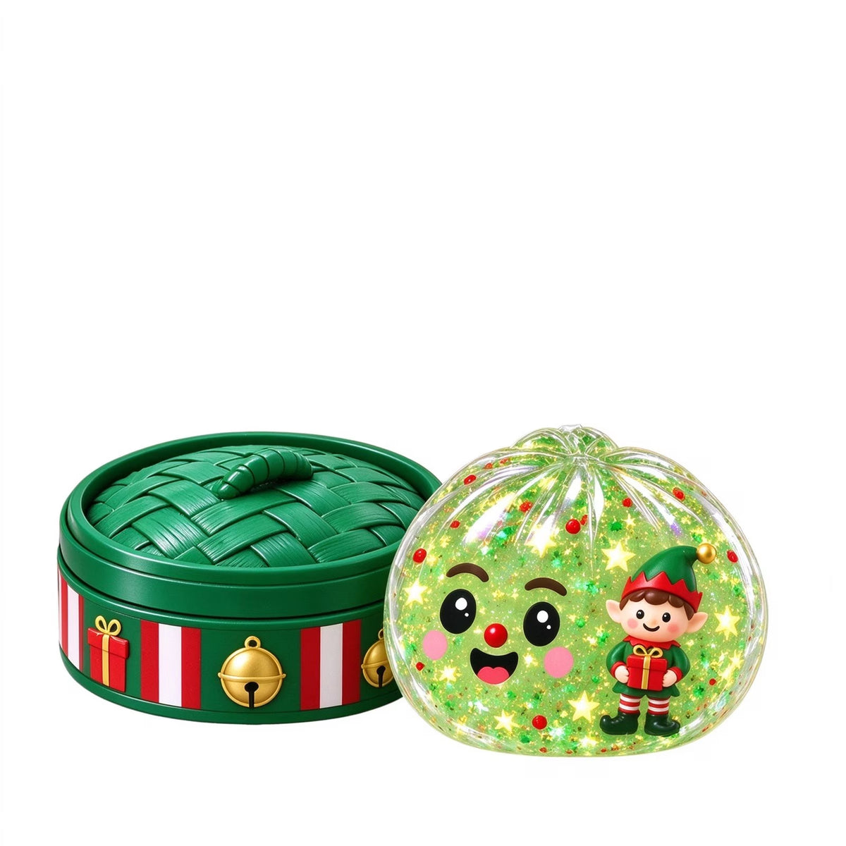 🎁 Christmas Dumpling Squishy Blind Box – Elf Edition | Mystery Squishy with Steamer