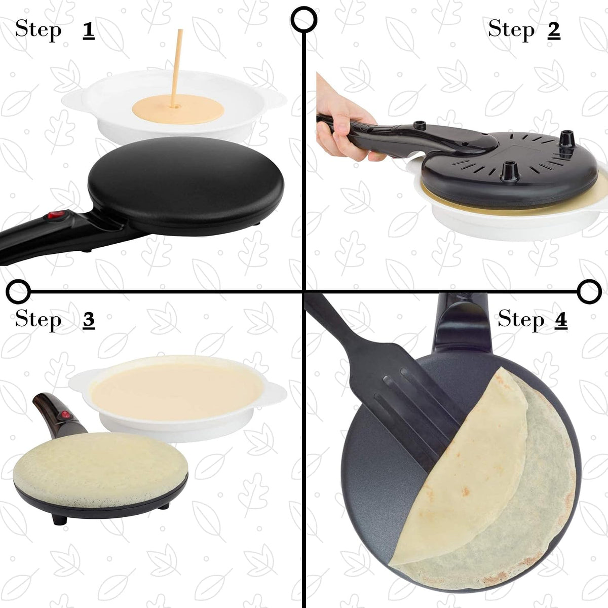 🥞 Easy Crepe Maker – 8" Electric Nonstick Griddle for Crepes & Breakfast