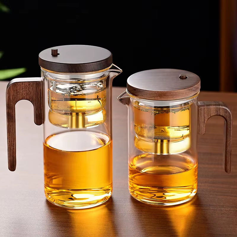 🍵✨ Steep. Click. Sip. – Magnetic Glass Tea Pot with One-Touch Tea Separation 🌿