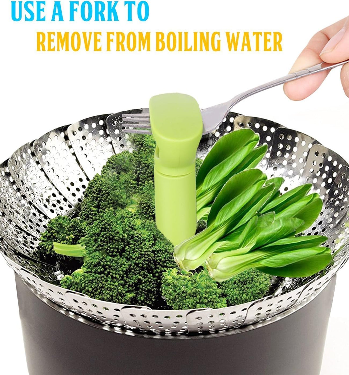 🥦✨ Steam & Savor – Stainless Steel Expandable Vegetable Steamer Basket with Extendable Handle 🍲💚