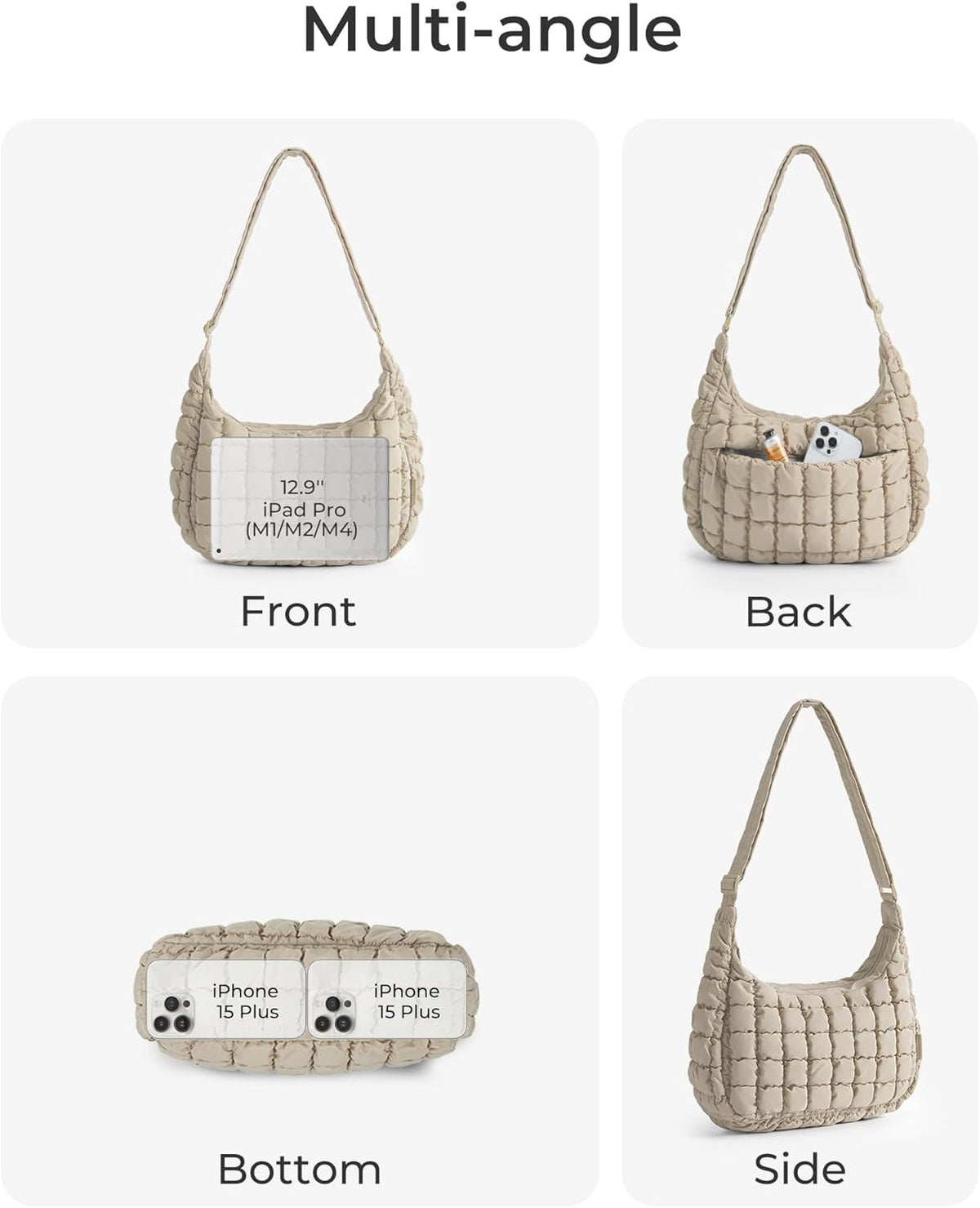 👜✨ Quilted Chic Crossbody Bag for Women – Stylish Travel Purse & Versatile Hobo Shoulder Bag 💕🌸