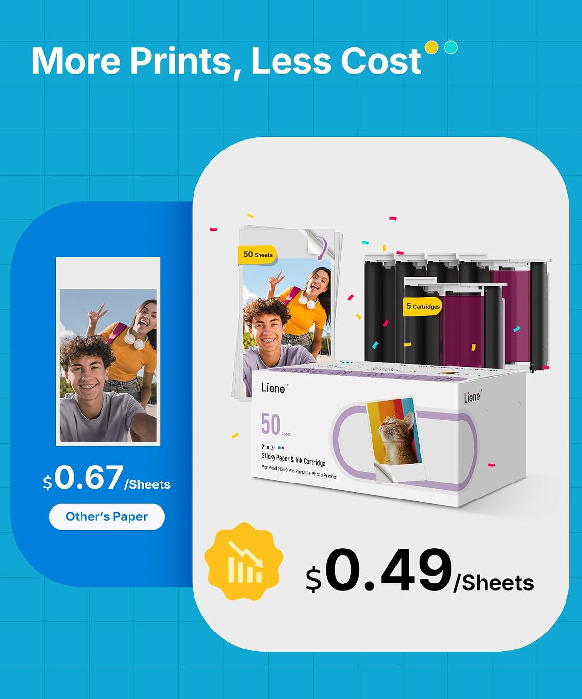 ✨ Pearl N200 Pro Mini Photo Printer – Portable Bluetooth Sticker Printer for iPhone & Smartphone