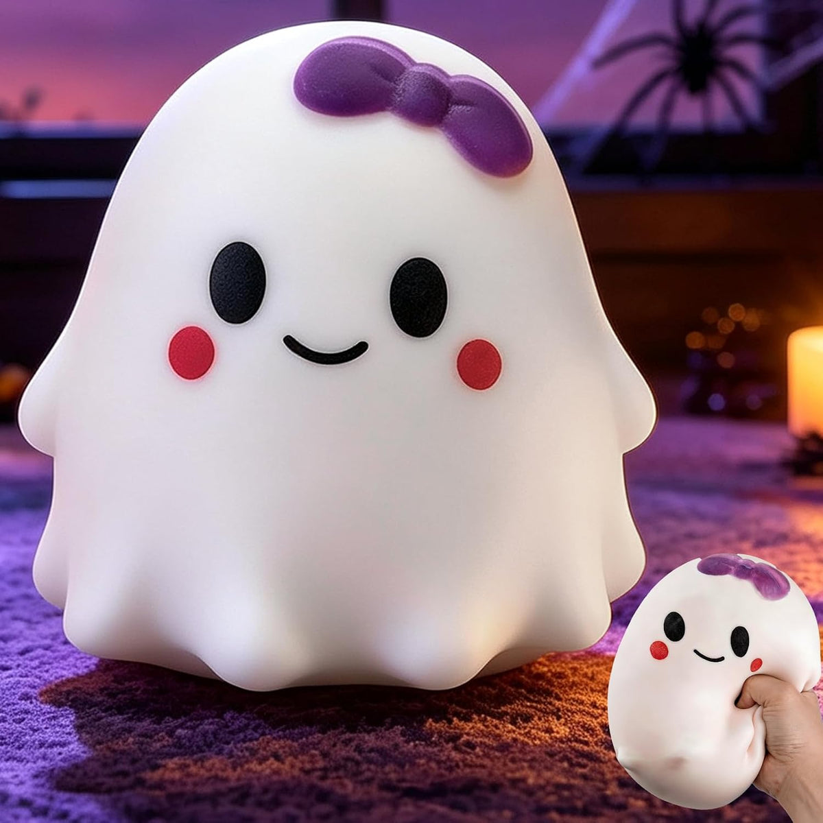 Ghost Squishy – Large Halloween Stress Relief & Fidget Toy 👻✨
