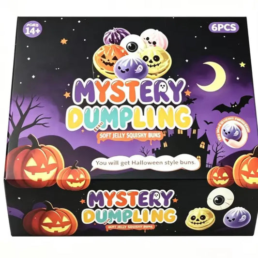 Halloween Cute Scary Ghost Maruko Mochi Squishy Toy Set - Soft Stretchy Squeeze Stress Relief Fidget Toys, Mini Portable Kids Sensory Item, Party Treat Bag Filler & Quirky Whimsical Gifts