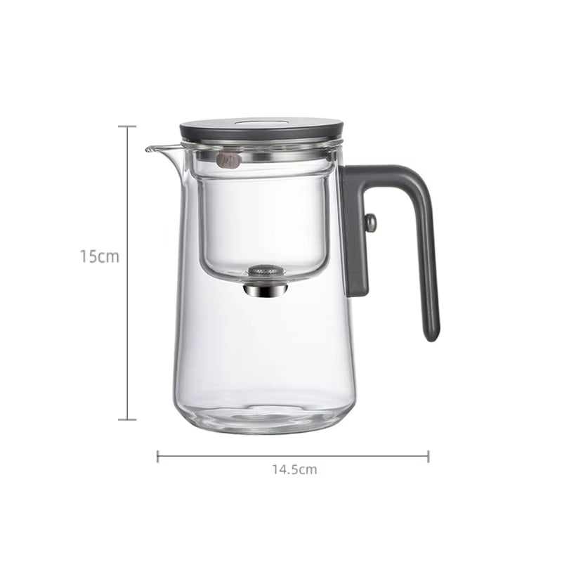 🍵✨ Steep. Click. Sip. – Magnetic Glass Tea Pot with One-Touch Tea Separation 🌿