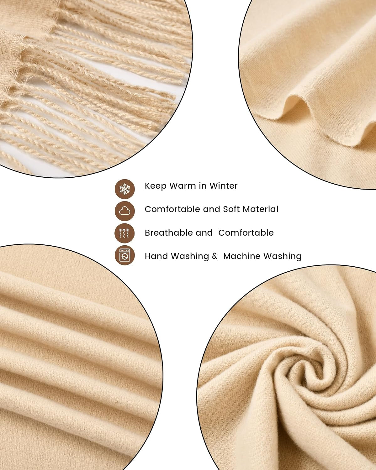 🧣✨ Cozy Luxe Winter Scarf for Women – Soft Blanket Wrap, Elegant Shawl & Chic Cold-Weather Accessory 🤎❄️